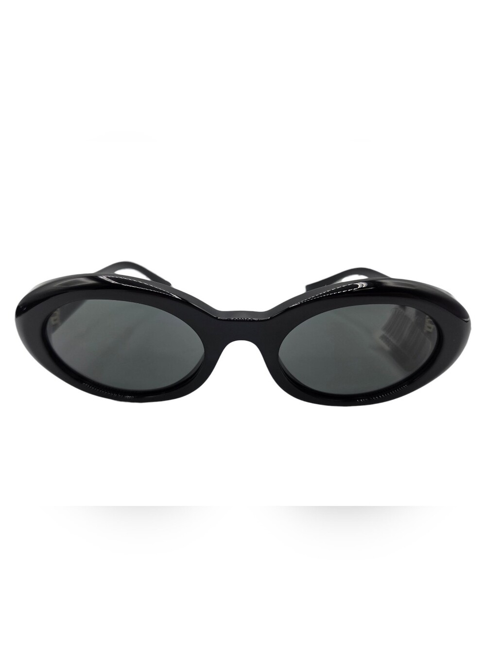Miu Miu Black Oval Sunglasses w/ Black Lenses